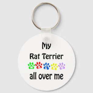 Rat Terrier Wandelingen Ontwerp Sleutelhanger