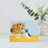 Rat Terrier - Zonnebloemen Briefkaart (Staand voorkant)