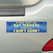Rat Terriers in Heaven Bumpersticker (Op auto)