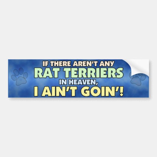 Rat Terriers in Heaven Bumpersticker (Voorkant)
