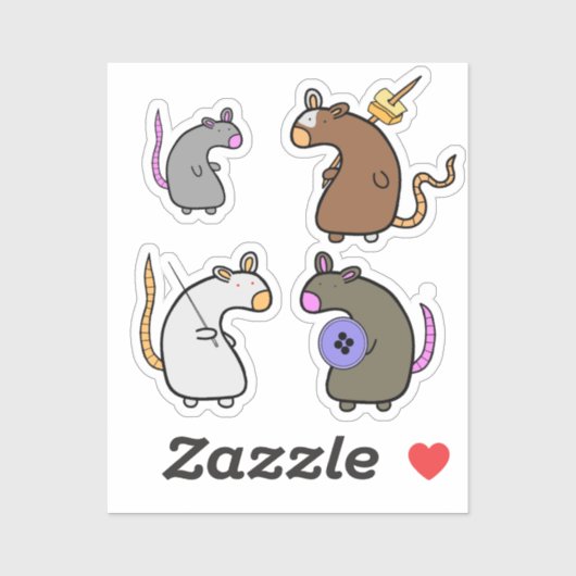 Rat Trot Gang Stickers (Vel)