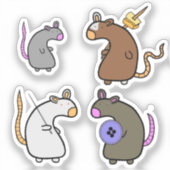 Rat Trot Gang Stickers (Voorkant)