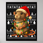 Rat Ugly Christmas Santa Costume Family Xmas Women Poster (Voorkant)