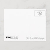 Rat viel terwijl briefkaart met schaatsen op ijs (Achterkant)