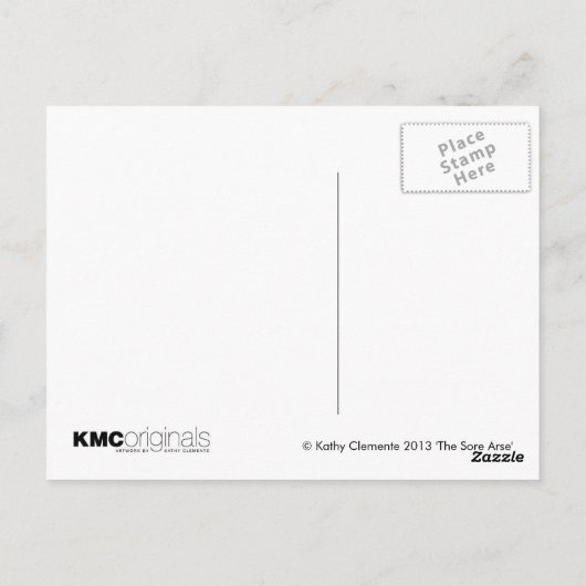 Rat viel terwijl briefkaart met schaatsen op ijs (Achterkant)