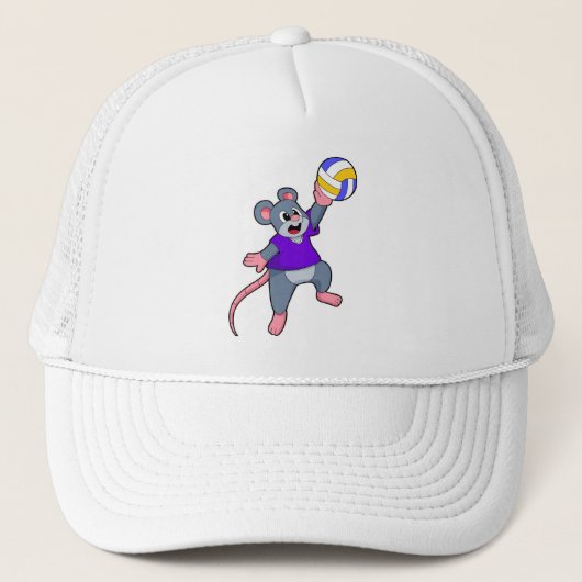 Rat Volleyball Sports Trucker Pet (Voorkant)