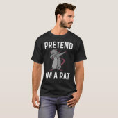 Rat voor mannen Vrouwen die zwarte bruine knaagdie T-shirt (Voorkant volledig)