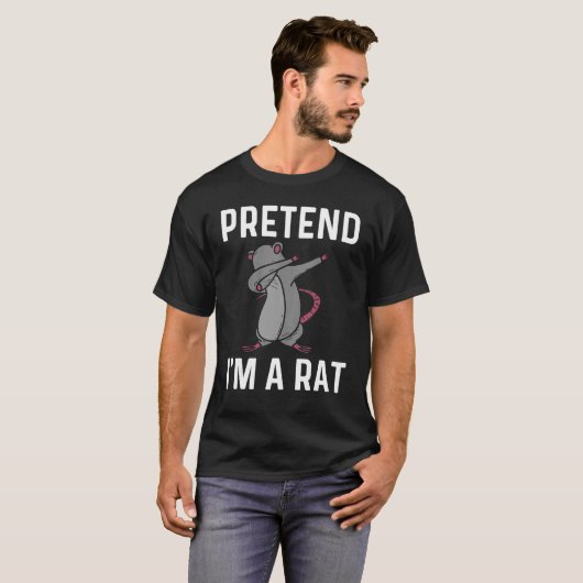 Rat voor mannen Vrouwen die zwarte bruine knaagdie T-shirt (Voorkant volledig)