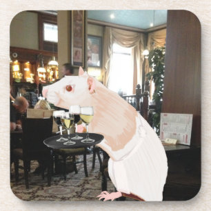 Rat Waiter surreal Bier Onderzetter