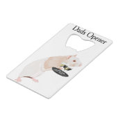 Rat Waiter surreal Creditkaart Flessenopener (Voorkant Gekanteld)