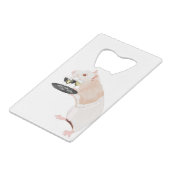 Rat Waiter surreal Creditkaart Flessenopener (Achterkant Gekanteld)