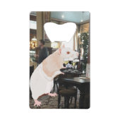 Rat Waiter surreal Creditkaart Flessenopener (Voorkant)