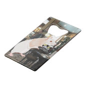 Rat Waiter surreal Creditkaart Flessenopener (Voorkant Gekanteld)