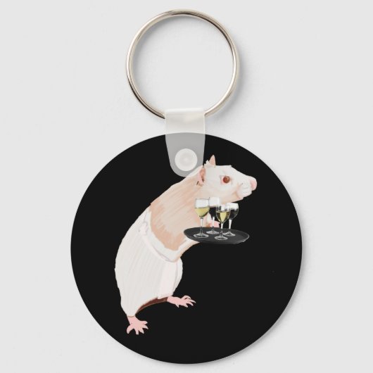 Rat Waiter surreal Sleutelhanger (Voorkant)