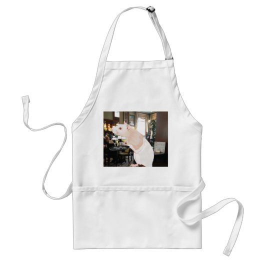 Rat Waiter surreal Standaard Schort (Voorkant)