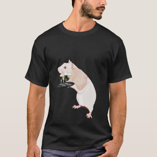 Rat Waiter surreal T-shirt (Voorkant)