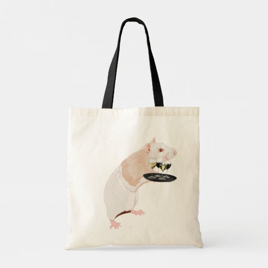 Rat Waiter surreal Tote Bag (Achterkant)