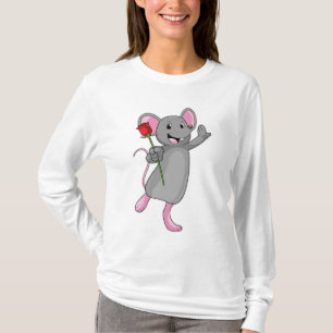Rat with Rose Flower T-shirt
