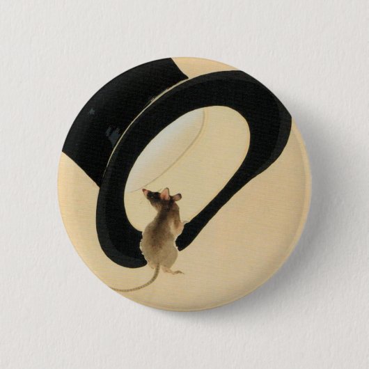 Rat Year 2020 Chinese Zodiac Birthday Button (Voorkant)