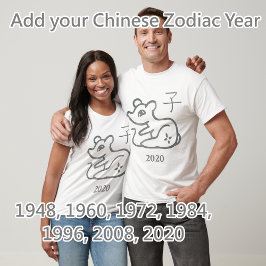 Rat Zodiac jaar T-shirt