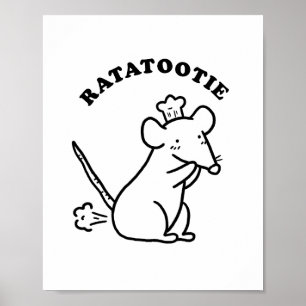Rata-tootie Leuke Funny Animal Pun Poster