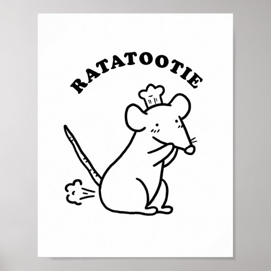 Rata-tootie Leuke Funny Animal Pun Poster (Voorkant)