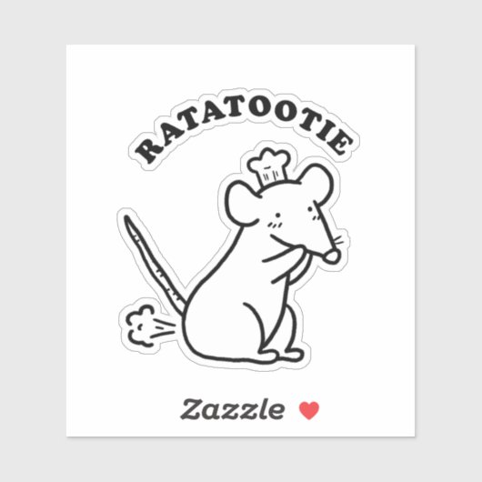 Rata-tootie Leuke Grappige Dierlijke Pun Die-Cut Sticker (Vel)