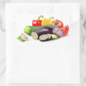 Ratatouille groenten rechthoekige sticker (Tas)
