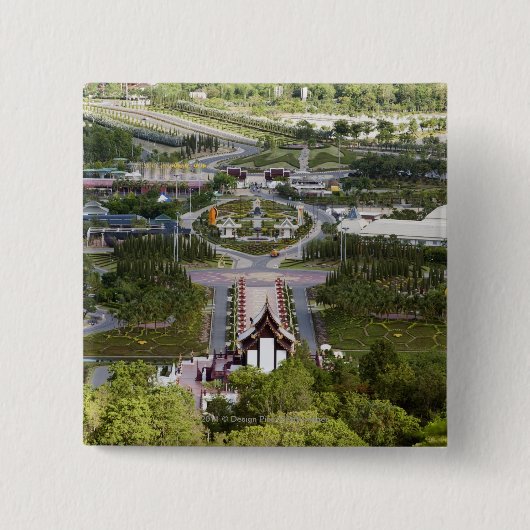 Ratchaphruek Flower Festival Vierkante Button 5,1 Cm (Voorkant)