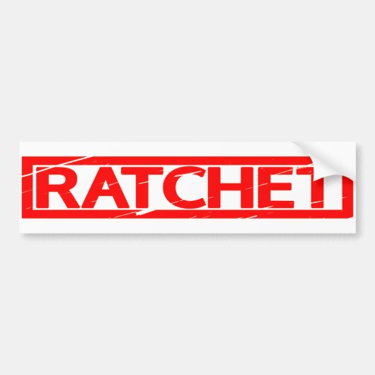 Ratchet Stamp Bumpersticker (Voorkant)
