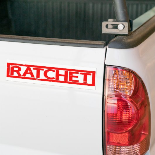 Ratchet Stempel Bumpersticker (Op Truck)