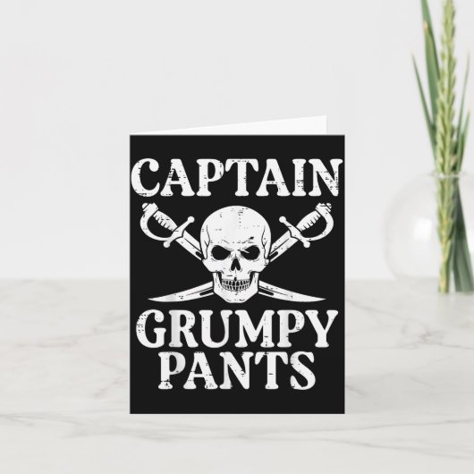 Rate Captain Mpy Pants Funny Humor Quote Men Women Kaart (Voorkant)