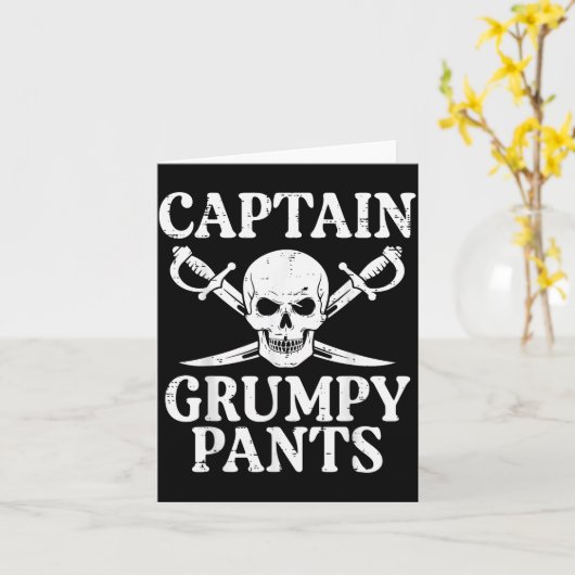 Rate Captain Mpy Pants Funny Humor Quote Men Women Kaart (Gele Bloem)
