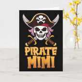 Rate Mimi Funny Captain Matching Grandma Halloween Kaart (Gele Bloem)