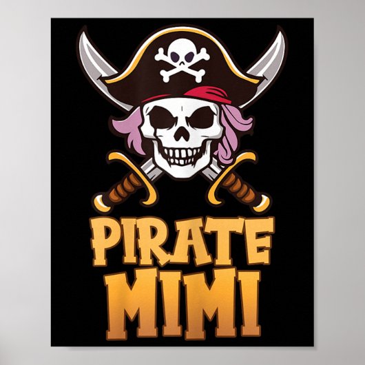 Rate Mimi Funny Captain Matching Grandma Halloween Poster (Voorkant)