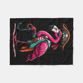Rate Nk Flamingo Halloween Party - Jolly Roger Fleece Deken (Voorkant (Horizontaal))