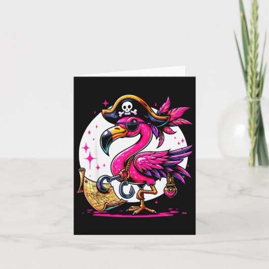 Rate Nk Flamingo Halloween Party - Jolly Roger  Kaart (Voorkant)