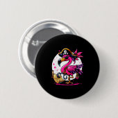 Rate Nk Flamingo Halloween Party - Jolly Roger  Ronde Button 5,7 Cm (Voorkant /achterkant)