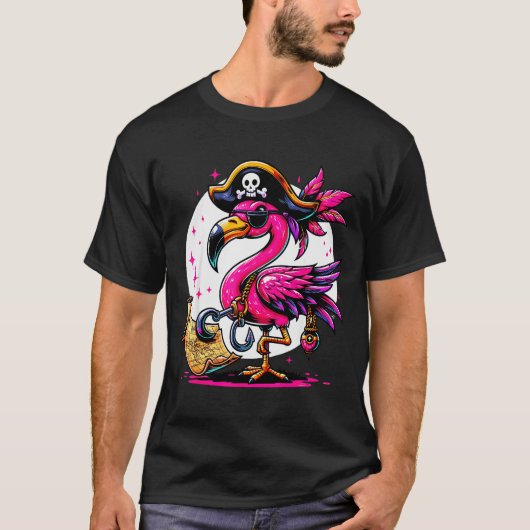 Rate Nk Flamingo Halloween Party - Jolly Roger T-shirt (Voorkant)