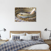 Ratelslang foto canvas afdruk (Insitu (Slaapkamer))