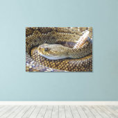Ratelslang foto canvas afdruk (Insitu (Houten vloer))