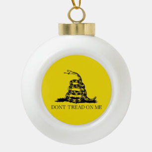 Ratelslang Gadsden-vlag: Vecht, Verzet Keramische Bal Ornament