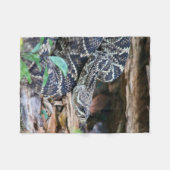 Ratelslang in het wild fleece deken (Voorkant (Horizontaal))