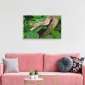 ratelslang in plant canvas afdruk (Insitu (Woonkamer))