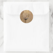 Ratelslang Kop Ronde Sticker (Tas)