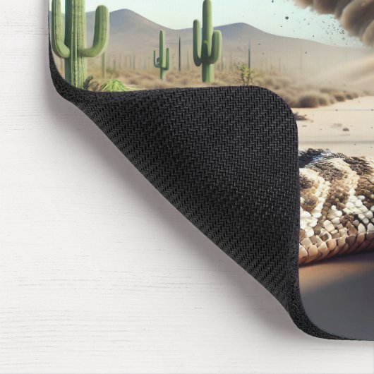 Ratelslang met woestijnstofduivel muismat (Hoek)