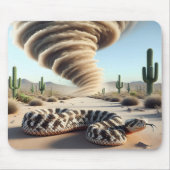 Ratelslang met woestijnstofduivel muismat (Voorkant)