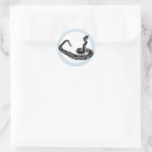 ratelslang ronde sticker (Tas)