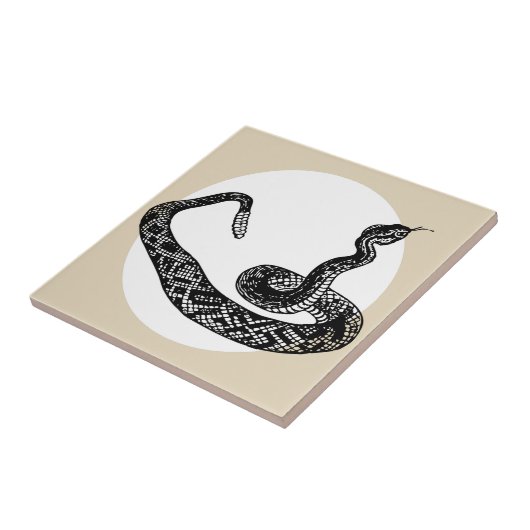 ratelslang tegeltje (Zijkant)