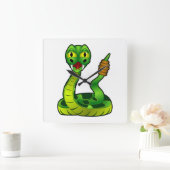 Ratelslang Vierkante Klok (Huis)